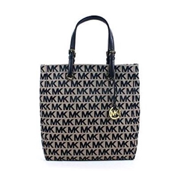Michael Kors Signature Jacquard North South Tote - Picture 1 of 8